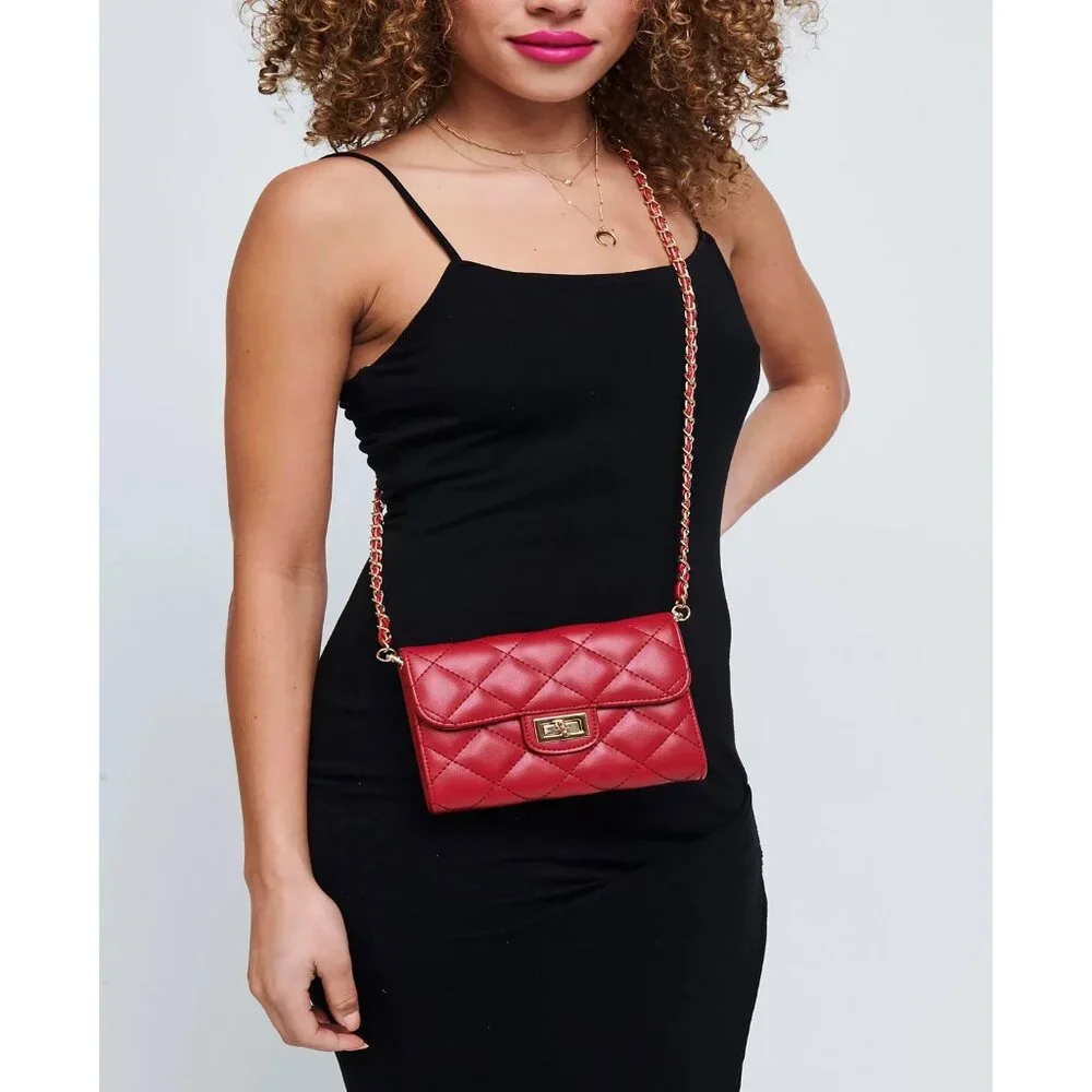 URBAN EXPRESSIONS Wendy Quilted Crossbody - Chocolate - Picture 5 of 6